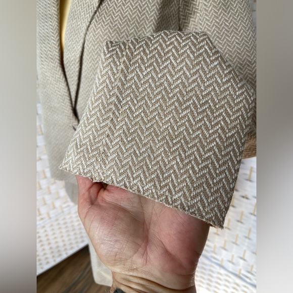 NWT Hem & Thread Chevron Jacquard Texture Crop Blazer flattering 1 button closer - Picture 8 of 12